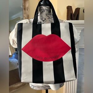 Lulu Guinness canvas tote bag